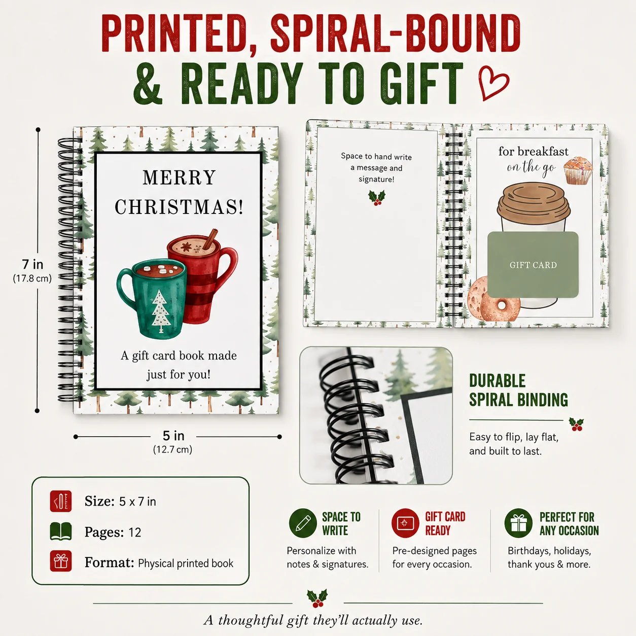 🔥 LIMITED-TIME 50% OFF - 🎄📚Christmas Gift Card Book
