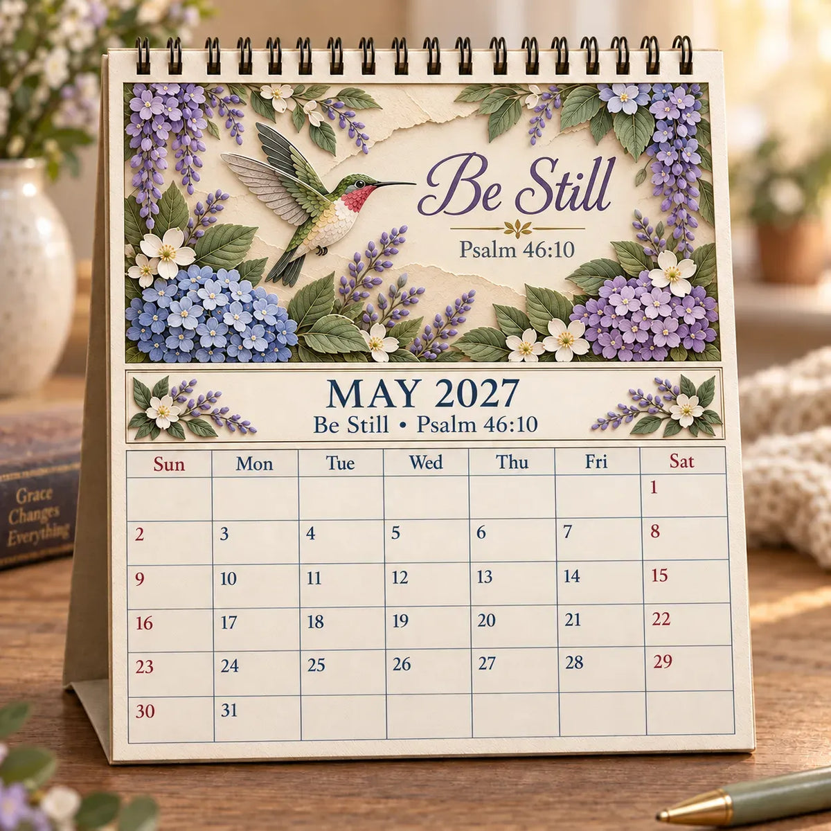 🔥 SPECIAL OFFER |✝️ 3D Christian Calendar 2027 | 12 Scripture Designs with Nature Scenes, Birds & Flowers for Faith-Filled Homes & Meaningful Gifts 🎁