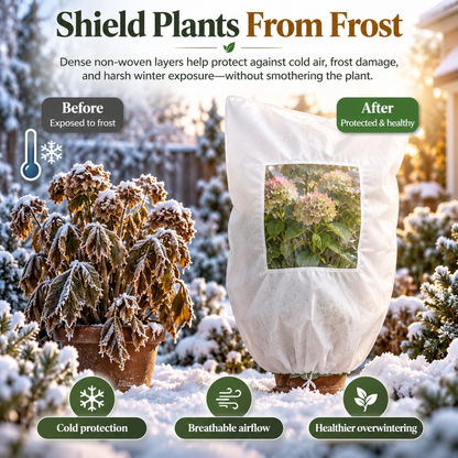 🔥 Plant Frost Cover Nonwoven Reusable Warm Shrubs Blanket
