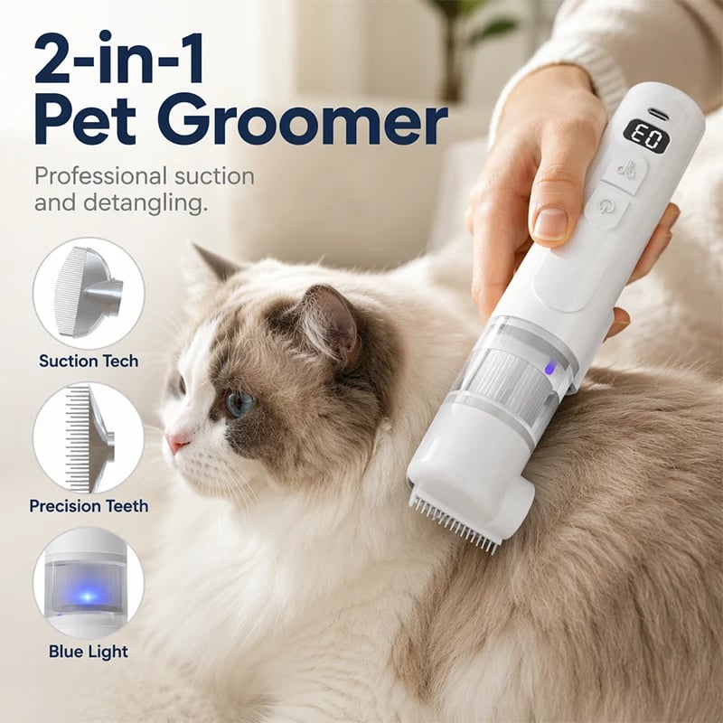 ⏰LIMITED TIME PRICE & FREE SHIPPING🔥Electric Pet Grooming Comb🐕Keep your furry friends away from mites, fleas and tangled fur！