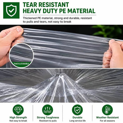 RainShield Pro Transparent Outdoor Tarp with Metal Grommets