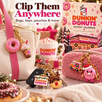 Dunkin’ Donuts Advent Calendar 24-Day Christmas Countdown Gift for Dunkin’ Lovers & Donut Fans