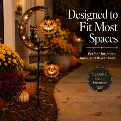 🎃Pumpkin Moon Garden Stake Light for a Magical Halloween Yard