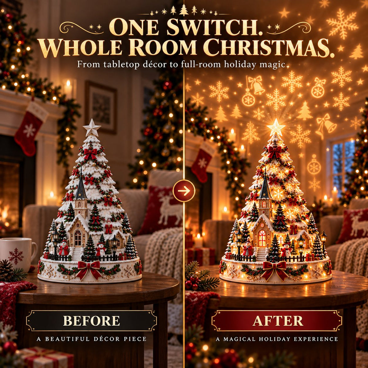 🏆 60,000+ Sold - 🎄MerryRealm Christmas Village Lightscape Tree