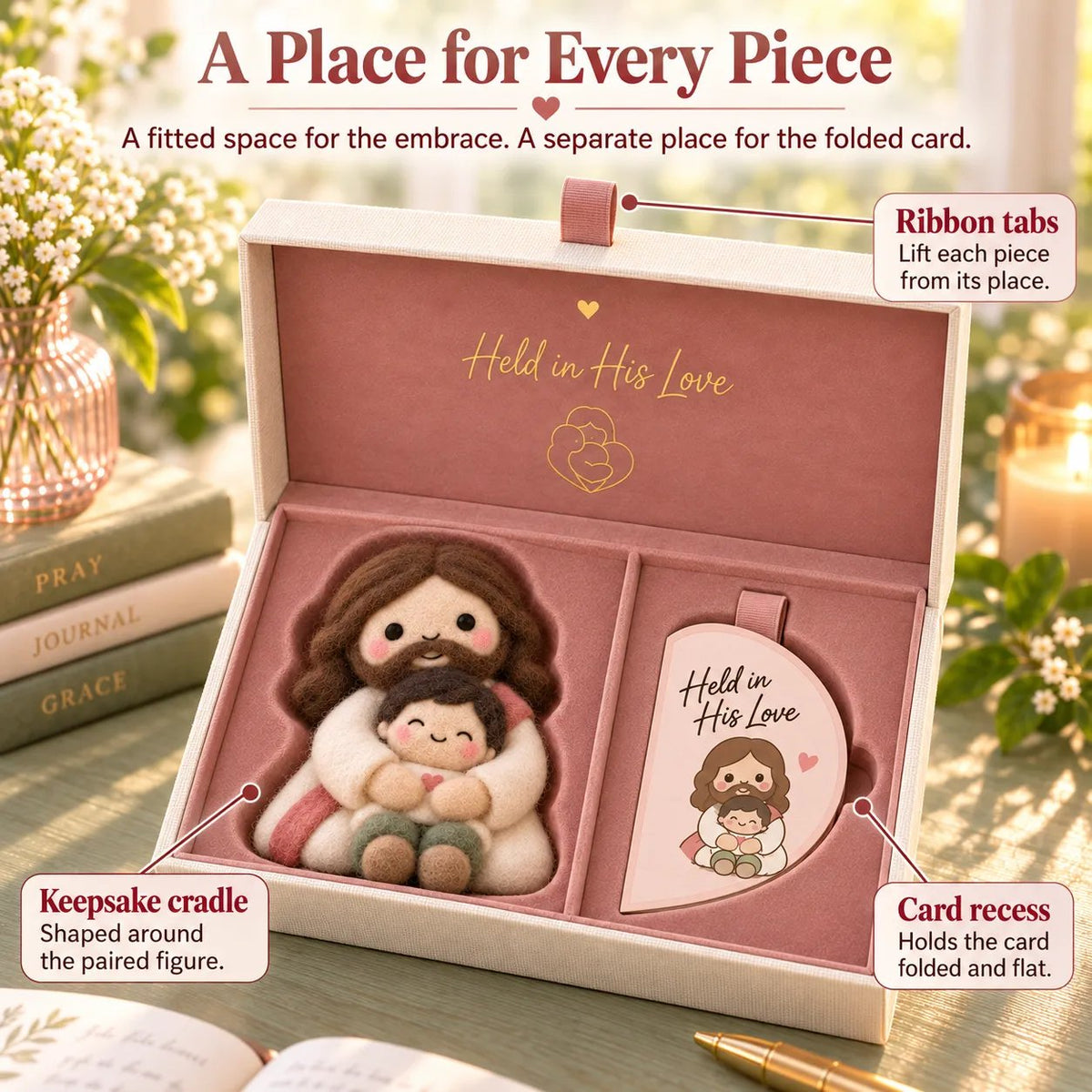 Faith & Meaning | 6 Heartfelt Felt Keepsake Designs with Message Cards ✝️ (✨Buy 2 Free Shipping)