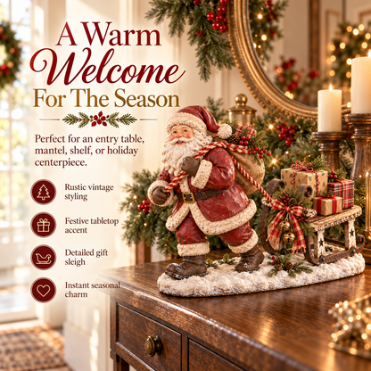 Santa’s Christmas Sleigh Farmhouse Table Decor