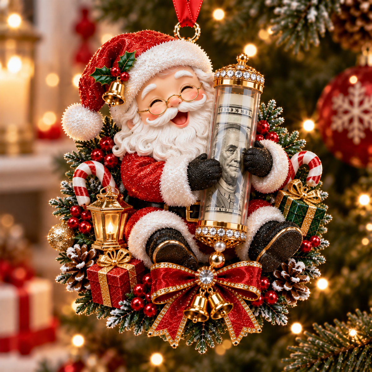 🎄 Christmas Money Surprise Ornament——A Fun Christmas Tree Cash Gift for Kids & Family 🎁💵