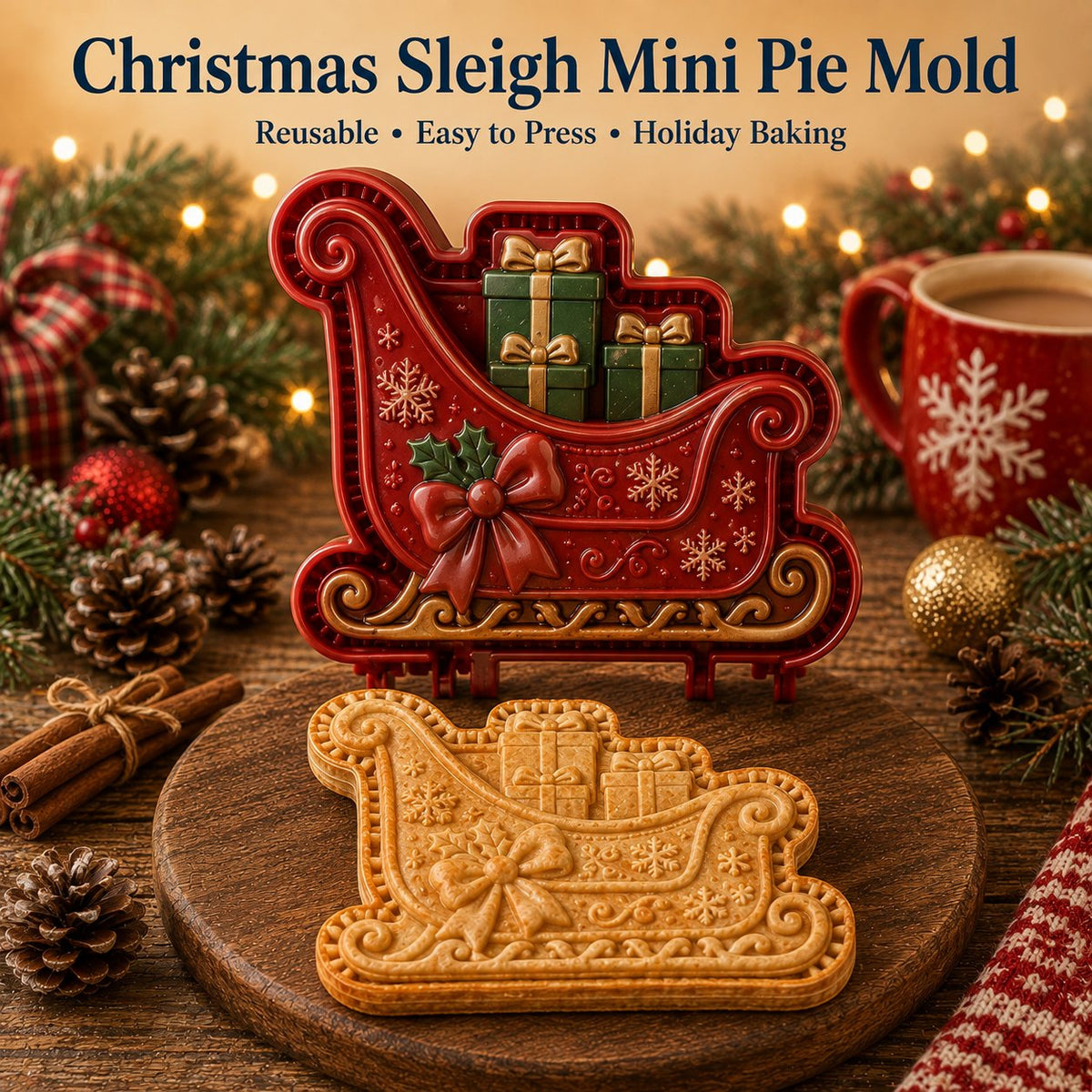 🎄16pcs-Design Christmas Mini Pie Mold Collection🥧