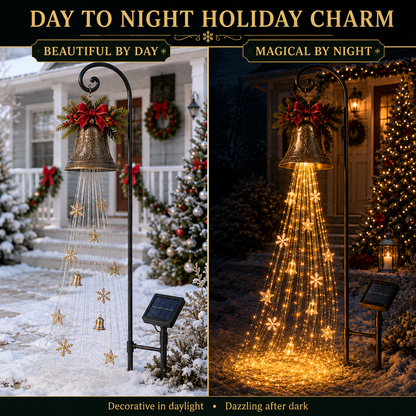 🎄🔥LAST DAY 70% OFF - 🔔Christmas Bell Cascade Solar Yard Light✨