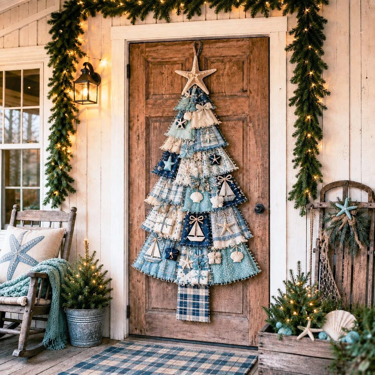 🔥 SPECIAL OFFER |🎄Beginner-Friendly DIY Oversized Patchwork Christmas Tree Door Hanging Kit💕