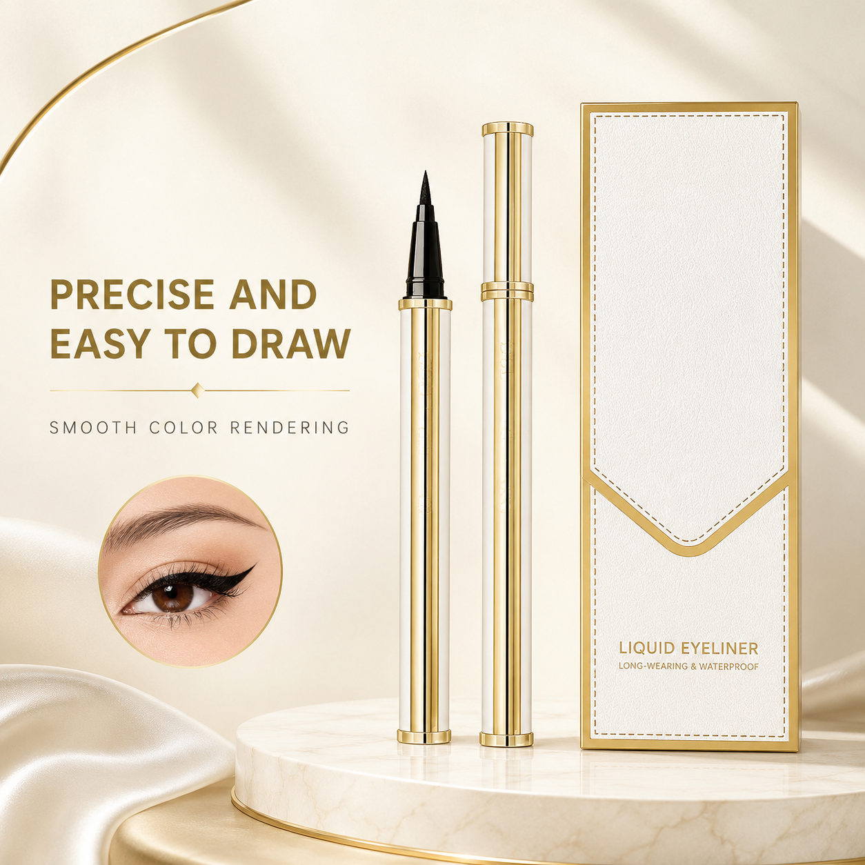 Waterproof and smudge-proof eyeliner