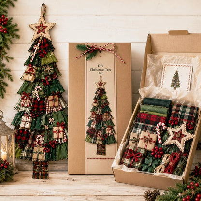🔥 SPECIAL OFFER |🎄Beginner-Friendly DIY Oversized Patchwork Christmas Tree Door Hanging Kit💕