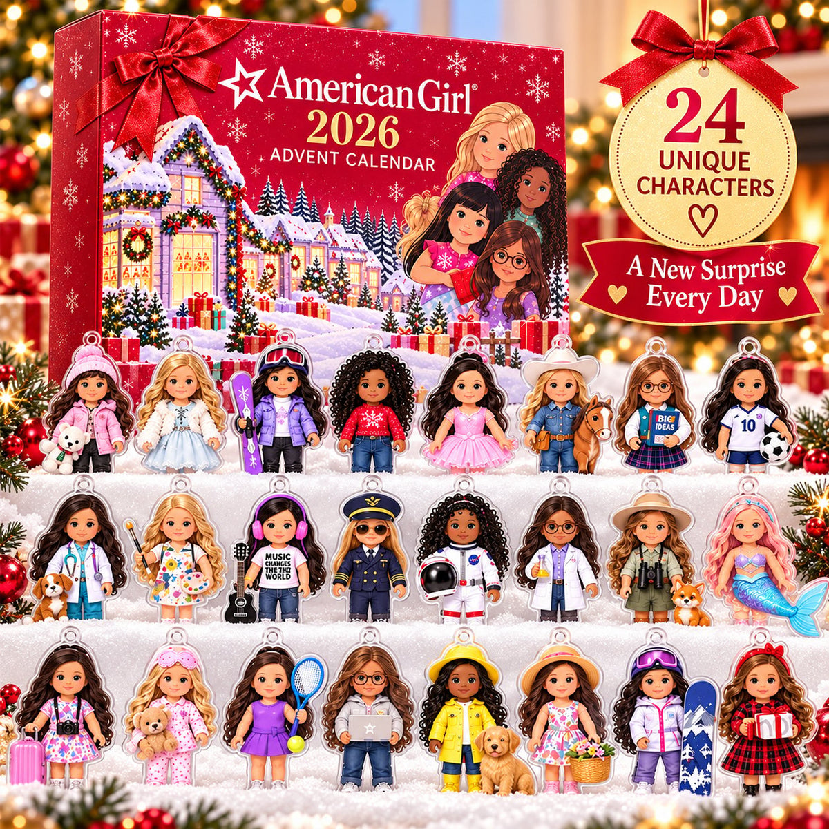 24-Day Pink Advent Calendar with Collector Minis