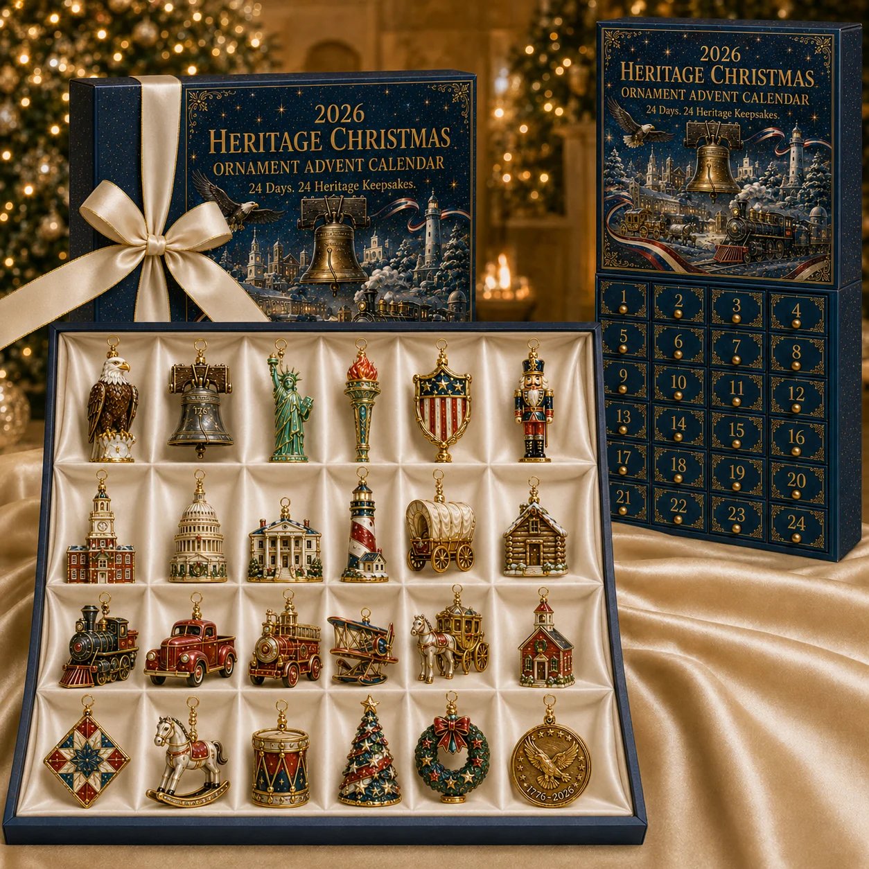 🔥Last 30pcs✨⏰ Limited anniversary edition✨50% OFF!🔥America 250th Anniversary Heritage Christmas Advent Calendar