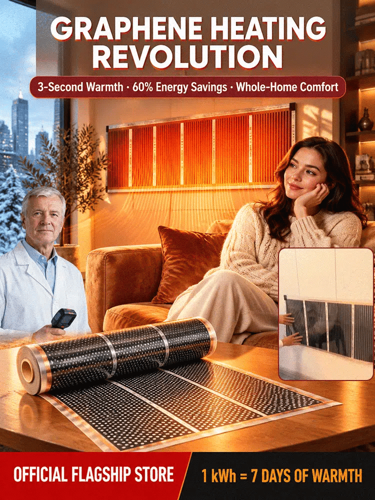 Ultra-Thin Graphene Infrared Wall Heater | 3s Rapid Heating | A+++ Energy Saving | Drill-Free ☀️