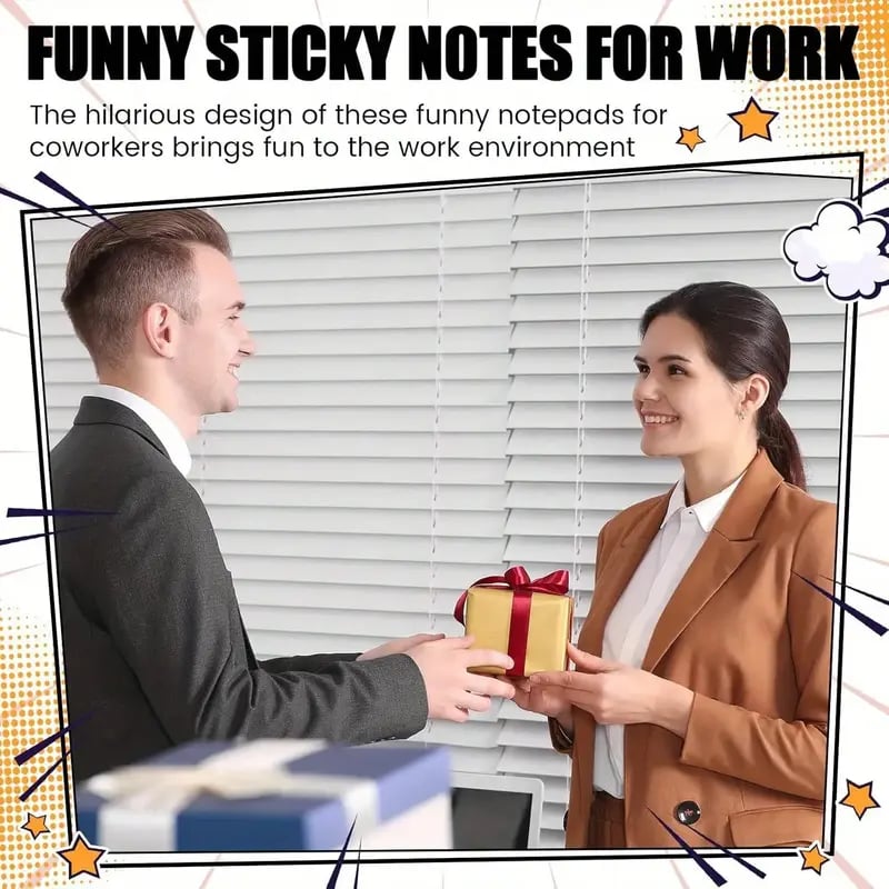 Buy 2 Free Shipping💼😂 12-Pack Sarcastic Office Sticky Notes – Funny Coworker Memo Pads & Hilarious Desk Gifts