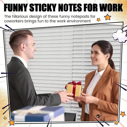Buy 2 Free Shipping💼😂 12-Pack Sarcastic Office Sticky Notes – Funny Coworker Memo Pads & Hilarious Desk Gifts
