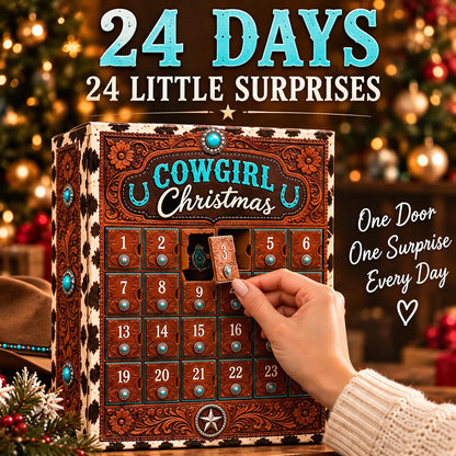 ⏳ Last Day 49% OFF – 🤠 Cowgirl Christmas Advent Calendar | 24 Days of Western-Inspired Surprises 🎄