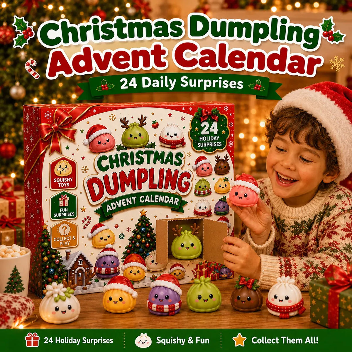🎄Christmas Dumpling Advent Calendar 2026 | 24 Days of Squishy Surprises🎁