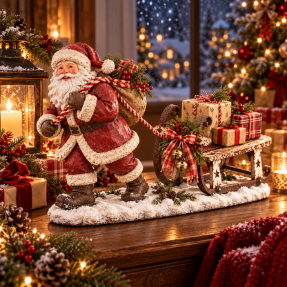 Santa’s Christmas Sleigh Farmhouse Table Decor