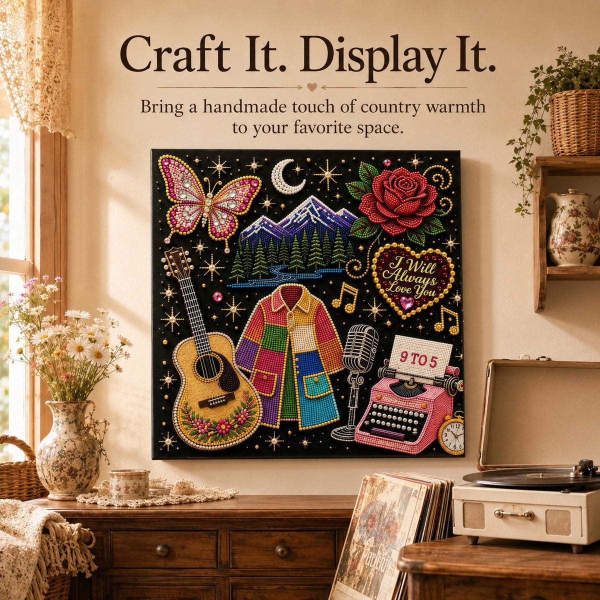 💥 LAST DAY 49% OFF – 🎤 Premium 3D Pearl Dolly Country Music Tribute Art Kit | Luxury Flocked Canvas with Scratch-Resistant Non-Fading Acrylic Resin Pearls & Faceted Drills DIY Keepsake Decor 💎✨