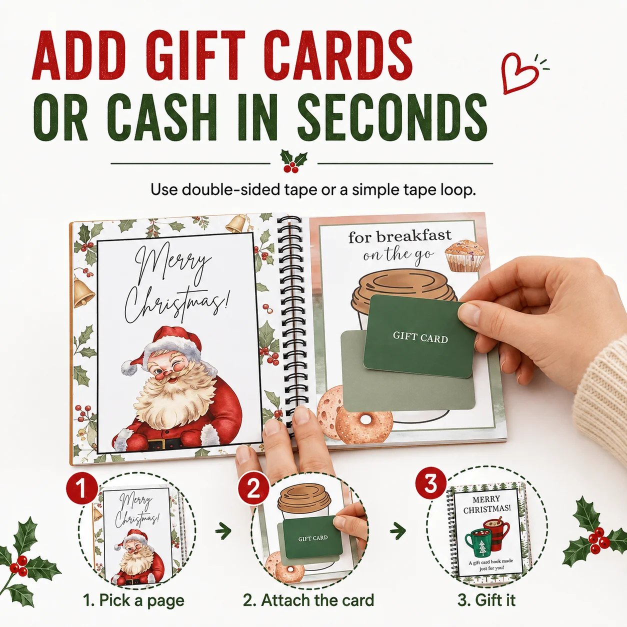 🔥 LIMITED-TIME 50% OFF - 🎄📚Christmas Gift Card Book