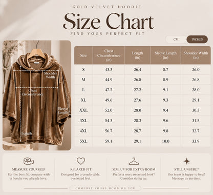 Women's Velour Oversized Hoodie 3/4 Sleeve