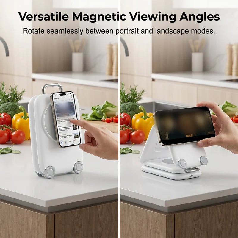 🔥Hot Sale Deals-3-in-1 Foldable Magnetic Wireless Charger Stand