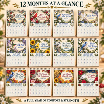 🔥 SPECIAL OFFER |✝️ 3D Christian Calendar 2027 | 12 Scripture Designs with Nature Scenes, Birds & Flowers for Faith-Filled Homes & Meaningful Gifts 🎁