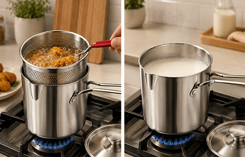 Fryer in use