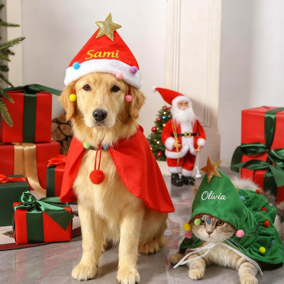 Personalized Christmas Pet Cape