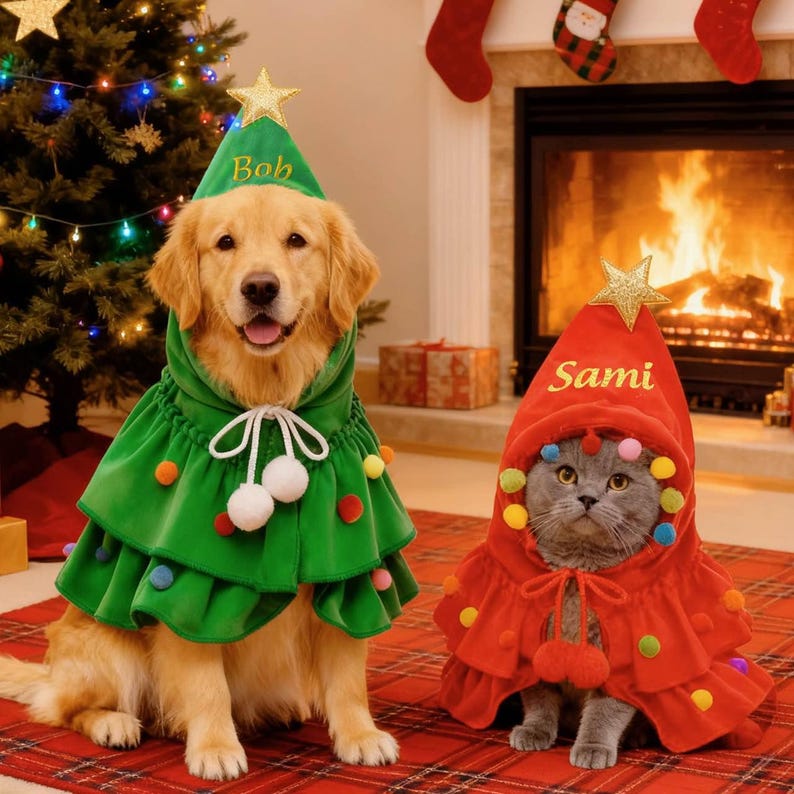 Personalized Christmas Pet Cape