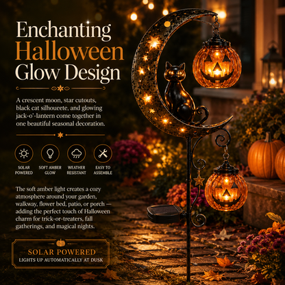 🎃Pumpkin Moon Garden Stake Light for a Magical Halloween Yard
