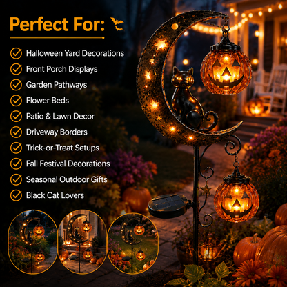 🎃Pumpkin Moon Garden Stake Light for a Magical Halloween Yard