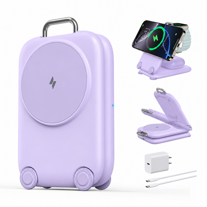 🔥Hot Sale Deals-3-in-1 Foldable Magnetic Wireless Charger Stand