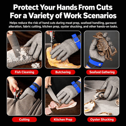 Stainless Steel Wire Cut-Resistant Glove with Comfort Liner