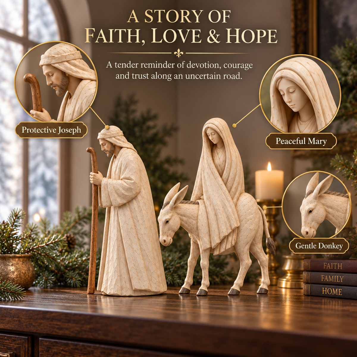 Journey to Bethlehem Nativity Figurine Set – view 5