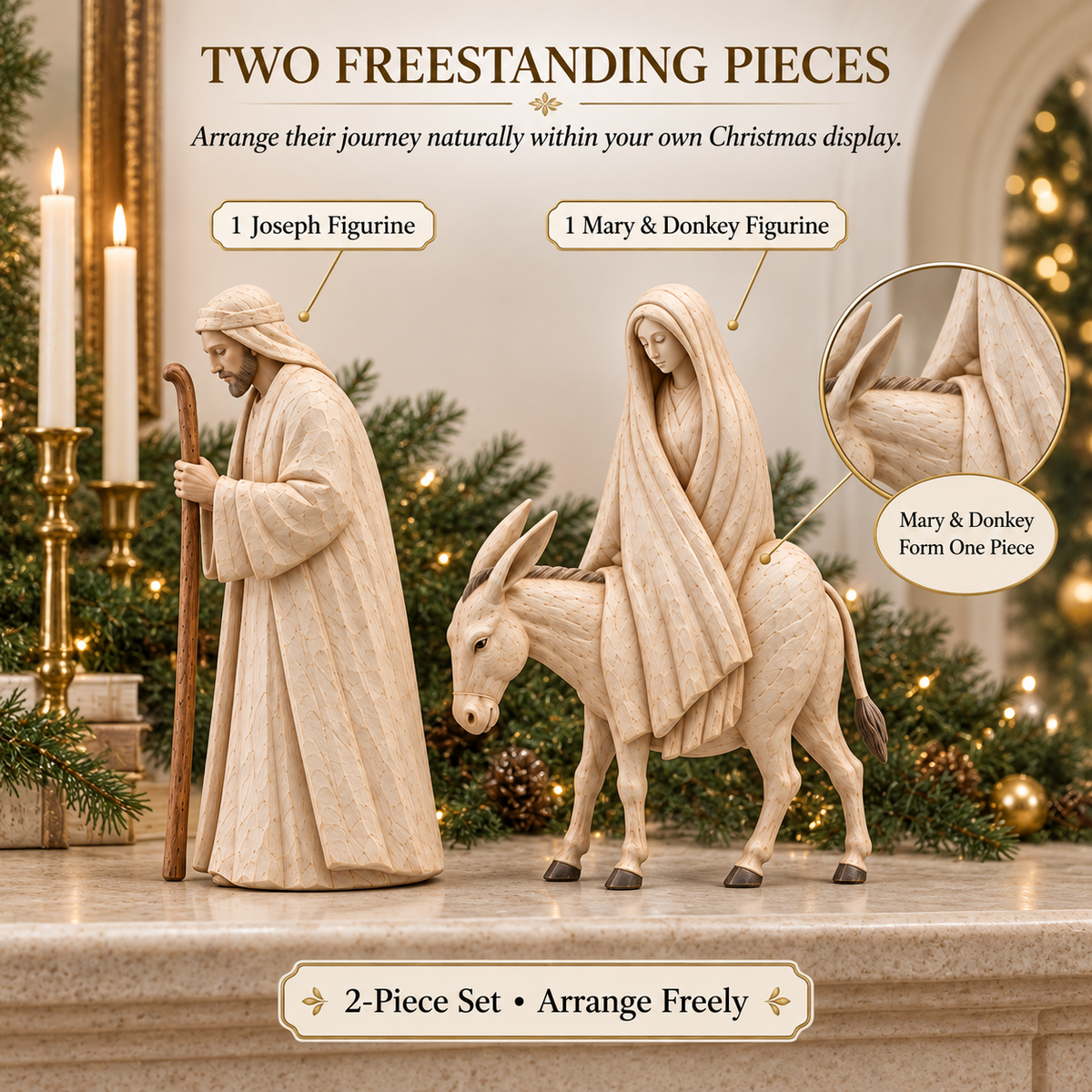 Journey to Bethlehem Nativity Figurine Set – view 7