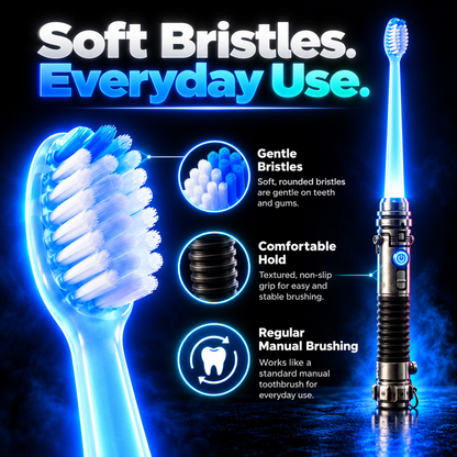 Galactic Glow Toothbrush – LED Light-Up Manual Toothbrush – view 6