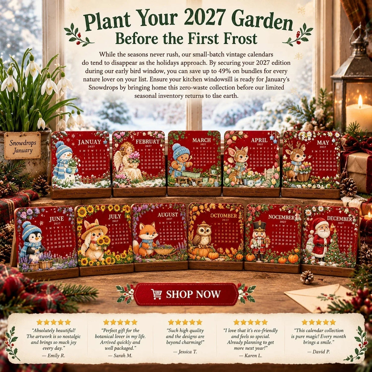 Christmas Plantable Seed Calendar 2027 – 12 Monthly Cards – view 18