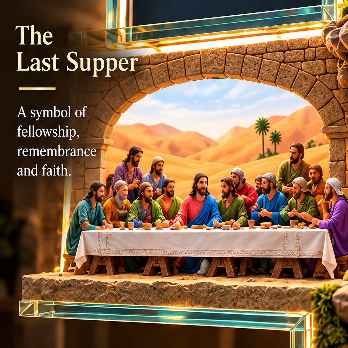 ✨ Last Day – 49% OFF!✝️The Story of Jesus in 6 Scenes Cross Lamp 4