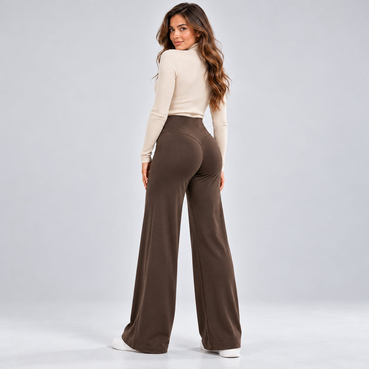 Women's High-Waisted Fleece-Lined Wide-Leg Pants – product view 12