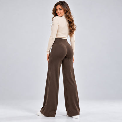 Women's High-Waisted Fleece-Lined Wide-Leg Pants – product view 12
