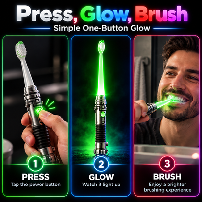 Galactic Glow Toothbrush – LED Light-Up Manual Toothbrush – view 7