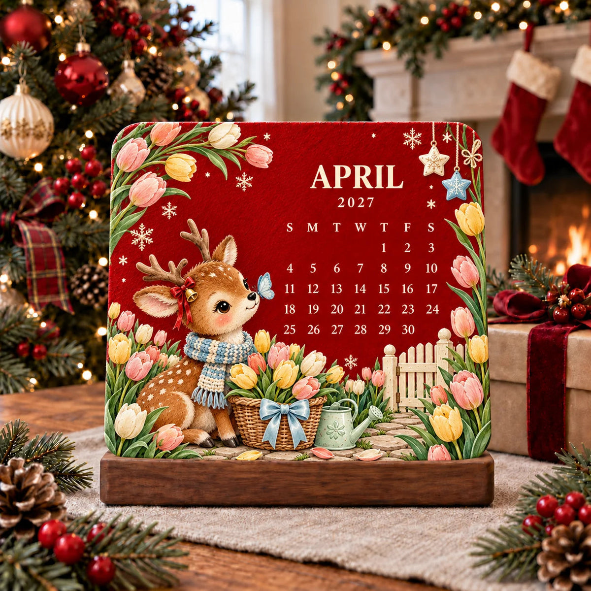 Christmas Plantable Seed Calendar 2027 – 12 Monthly Cards – view 12