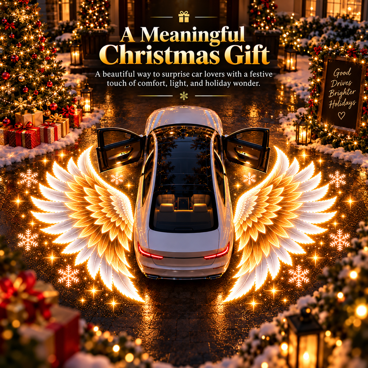 Christmas Angel Wing Car Door Projector Lights – 2-Light Set