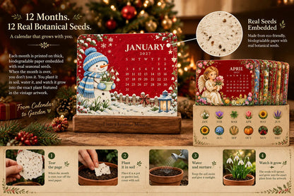 Christmas Plantable Seed Calendar 2027 – 12 Monthly Cards – view 5