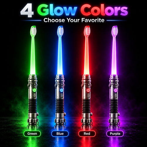 Galactic Glow Toothbrush – LED Light-Up Manual Toothbrush – view 1