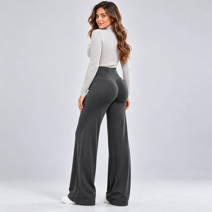 Women's High-Waisted Fleece-Lined Wide-Leg Pants – product view 14
