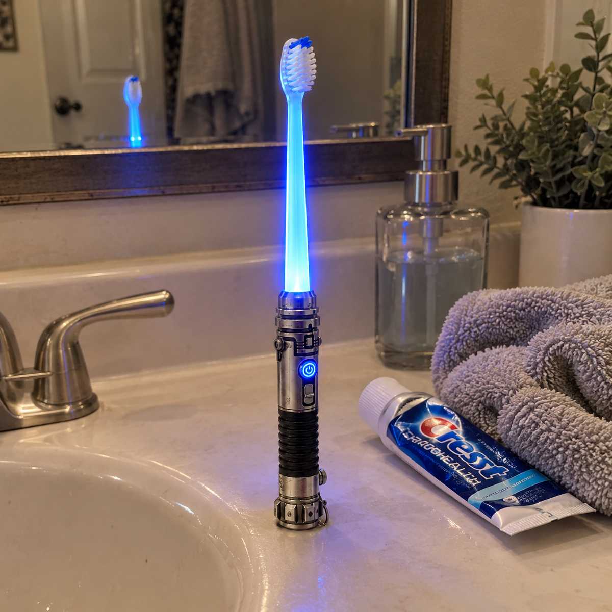 Galactic Glow Toothbrush – LED Light-Up Manual Toothbrush – view 2